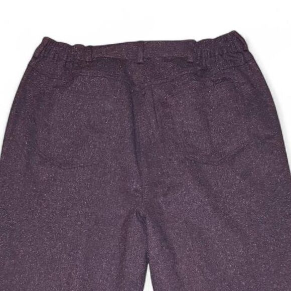 Talbots Woman 20W Purple Wool Blend Lined Stretch Trousers Tweed Pants - Picture 7 of 8